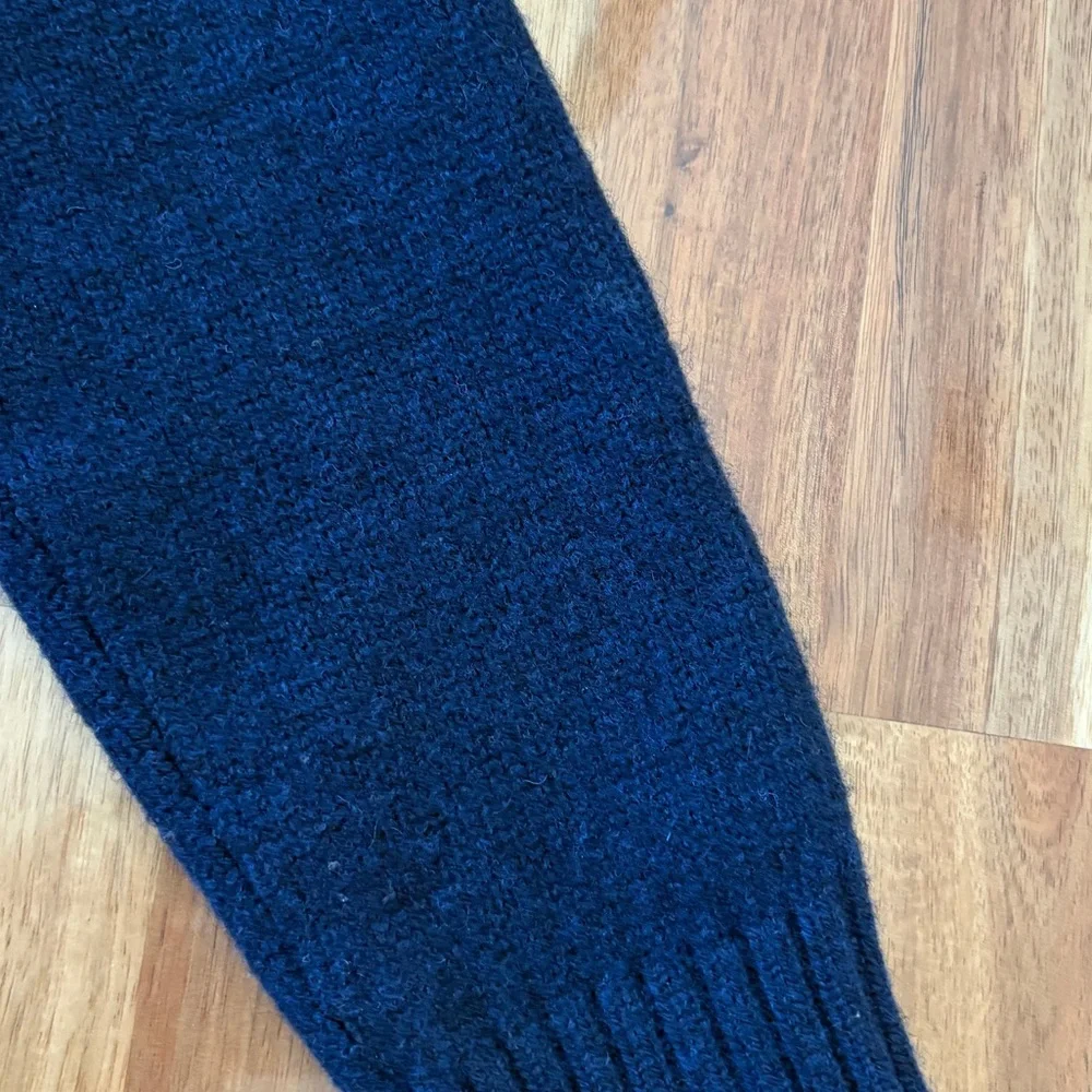 Sz M Country Road Men's Dark Blue Navy Crewneck Heavy Sweater 100% Lambswool